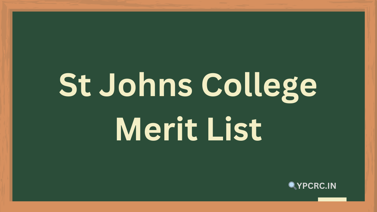 St Johns College Agra Merit List 2024